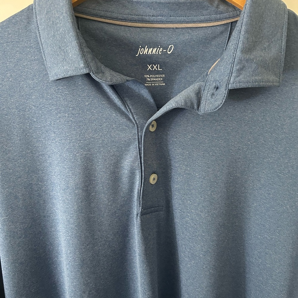 Johnnie-O Men's Performance Golf Shirt / Blue / XXL - Picture 2 of 4
